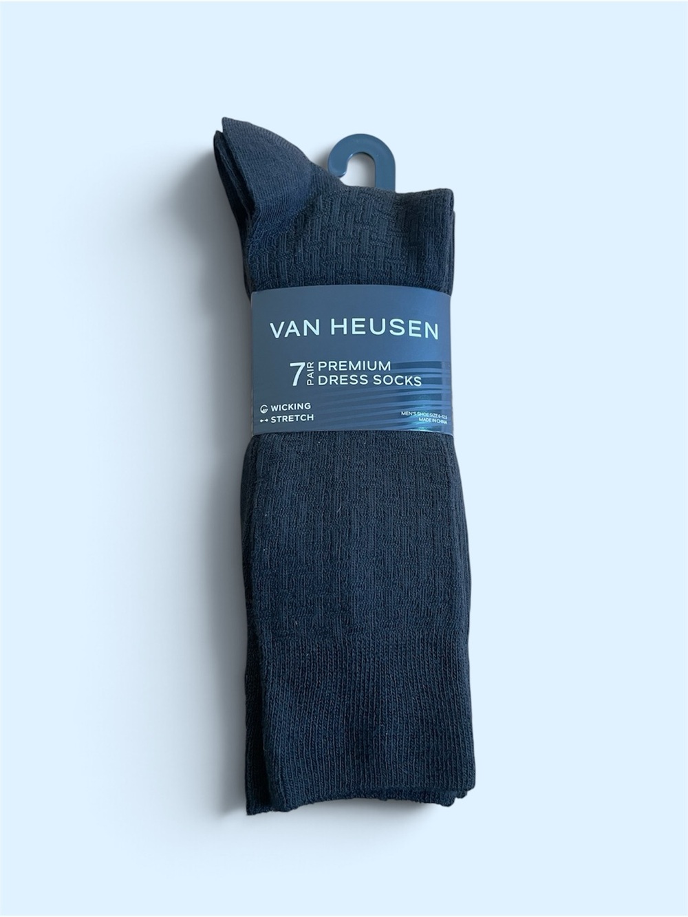 NWT Van Heusen Men's Premium Dress Socks - 7 Pair Pack (Black)